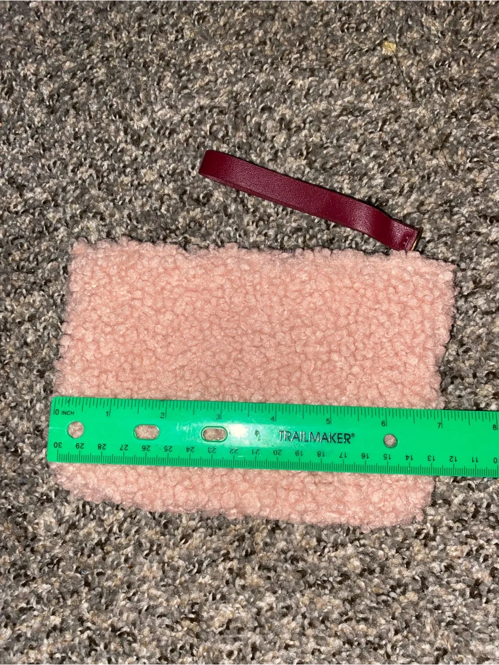 ipsy Blush Pink Sherpa Zip Pouch